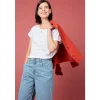 Appletree Keyhole Detail T-Shirt in GOTS-Certified Organic Cotton-Seasalt Cornwall Best