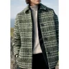 Beamwind Checked Wool Blend Coat-Seasalt Cornwall Clearance
