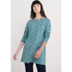 Bowithick Long Sleeve Tunic in GOTS-Certified Organic Cotton Jersey-Seasalt Cornwall Discount