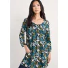 Busy Lizzy 3/4 Sleeve Slub Jersey Tunic-Seasalt Cornwall Outlet