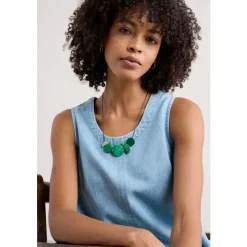 Collaged Shapes Geometric Beaded Necklace-Seasalt Cornwall Clearance