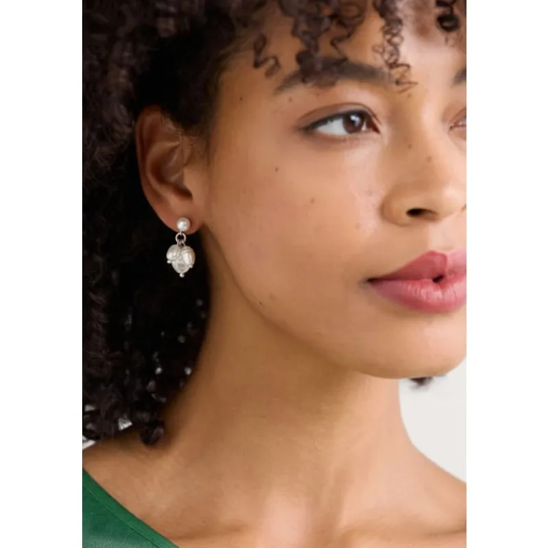 Corsage Pearl & Bead Earrings-Seasalt Cornwall Clearance