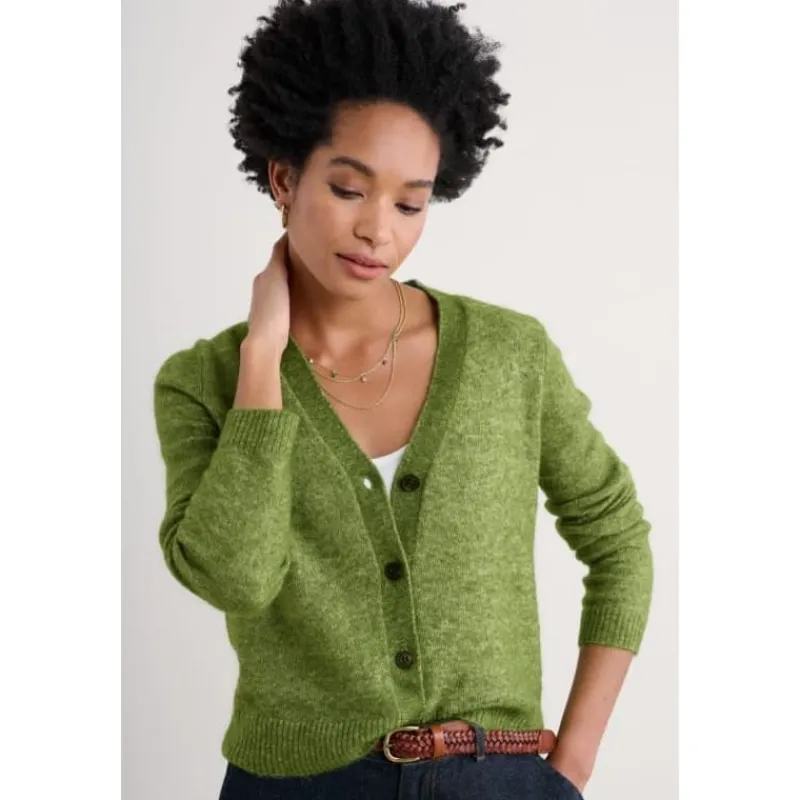 Etching V-Neck Cardigan Contains Mohair-Seasalt Cornwall Discount