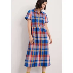 Fleet Checked Midi Dress-Seasalt Cornwall Fashion