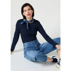 Gorse Lane Rib Top in GOTS-Certified Organic Cotton Jersey-Seasalt Cornwall Clearance