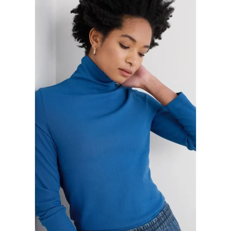 Hazel Rib Top in GOTS-Certified Organic Cotton Jersey-Seasalt Cornwall Online
