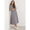 Ivey 3/4 Sleeve T-Shirt Dress in GOTS-Certified Organic Cotton Jersey-Seasalt Cornwall Best