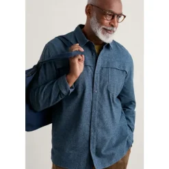 Men's Chandlery Flannel Overshirt-Seasalt Cornwall Fashion