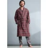 Men's Deckhand Checked Flannel Robe-Seasalt Cornwall Outlet