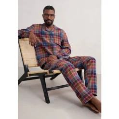 Men's Netter Checked Flannel Pyjama Set-Seasalt Cornwall Hot