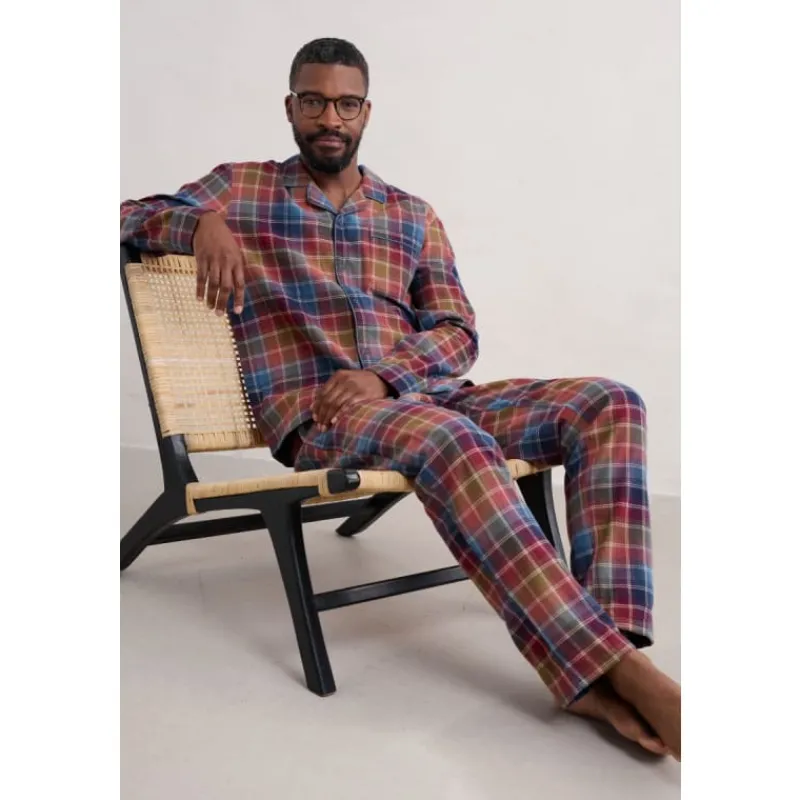 Men's Netter Checked Flannel Pyjama Set-Seasalt Cornwall Hot
