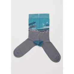 Men's Postcard Socks-Seasalt Cornwall Fashion