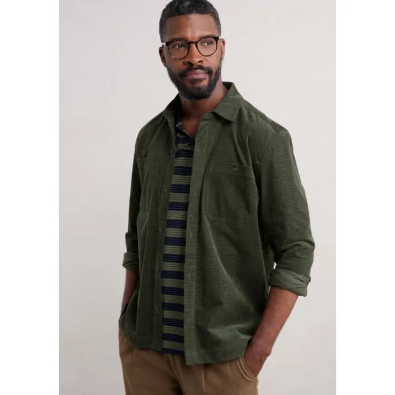 Men's Ropemaker Waffle Cord Overshirt-Seasalt Cornwall Hot