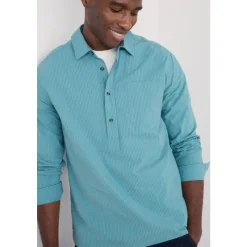 Men's Trevallack Organic Cotton Striped Shirt-Seasalt Cornwall Clearance