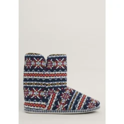 Northaway Men's Fair Isle Fleece Lined Slipper Boots-Seasalt Cornwall Online