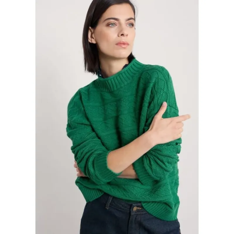 Penkestle Knitted Jumper Contains Recycled Cotton-Seasalt Cornwall Fashion