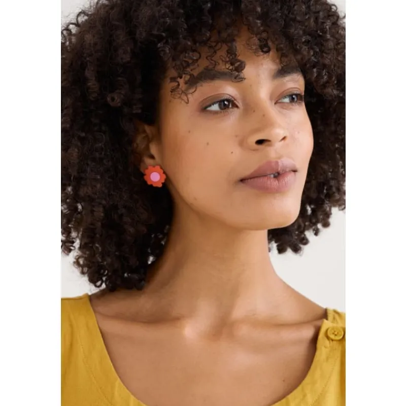 Pilosella Flower Stud Earrings-Seasalt Cornwall Outlet