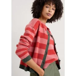 Pinwell Striped Cardigan Made With Lambswool-Seasalt Cornwall Sale