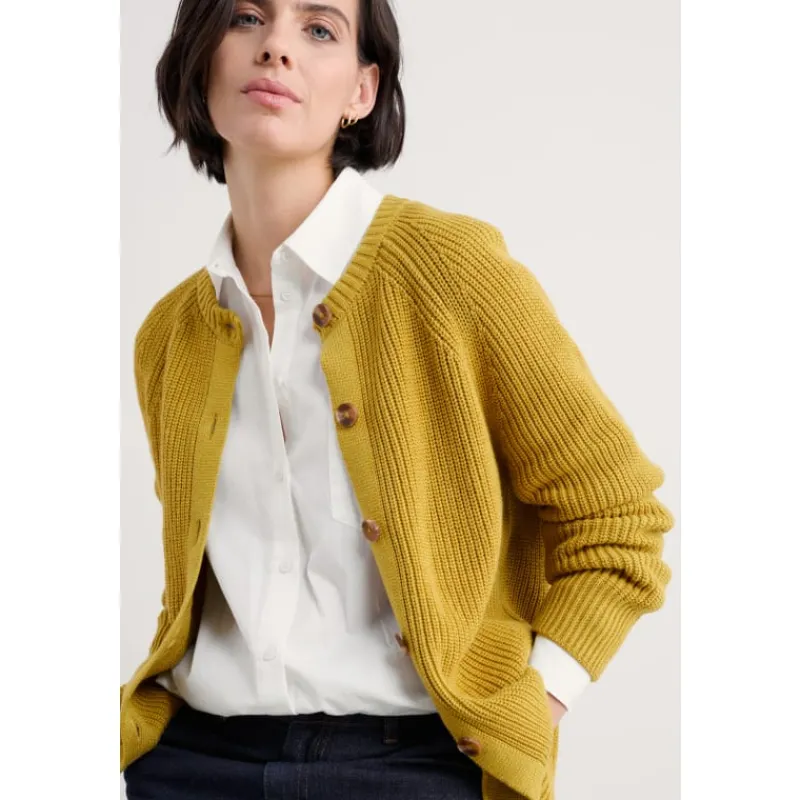 Potters Meadow Organic Cotton Knitted Cardigan-Seasalt Cornwall Outlet