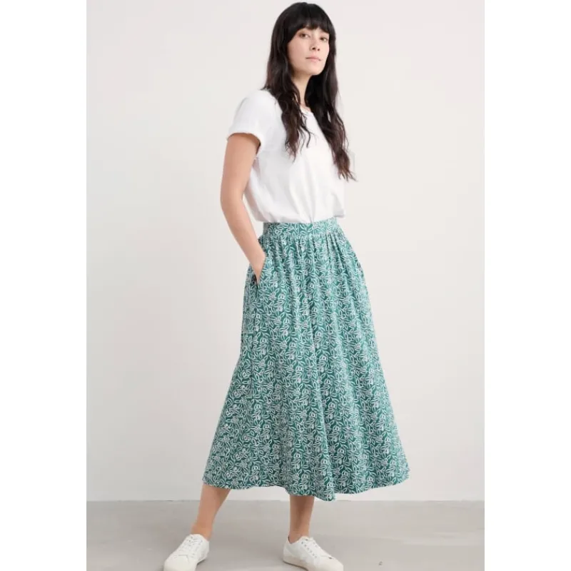 Ready Sail Printed Jersey Midi Skirt-Seasalt Cornwall Best