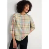 Rose Garden Check Shirt in GOTS-Certified Organic Cotton-Seasalt Cornwall Fashion