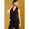 Star Rock Cotton Moleskin Fitted Waistcoat-Seasalt Cornwall New