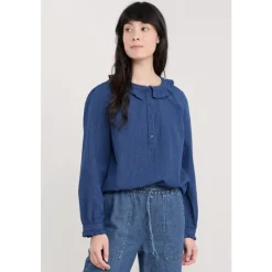 Sunbeam Checked Chambray Top-Seasalt Cornwall Online