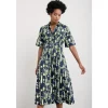 Wild Liquorice Shirt Dress in GOTS-Certified Organic Cotton-Seasalt Cornwall Clearance