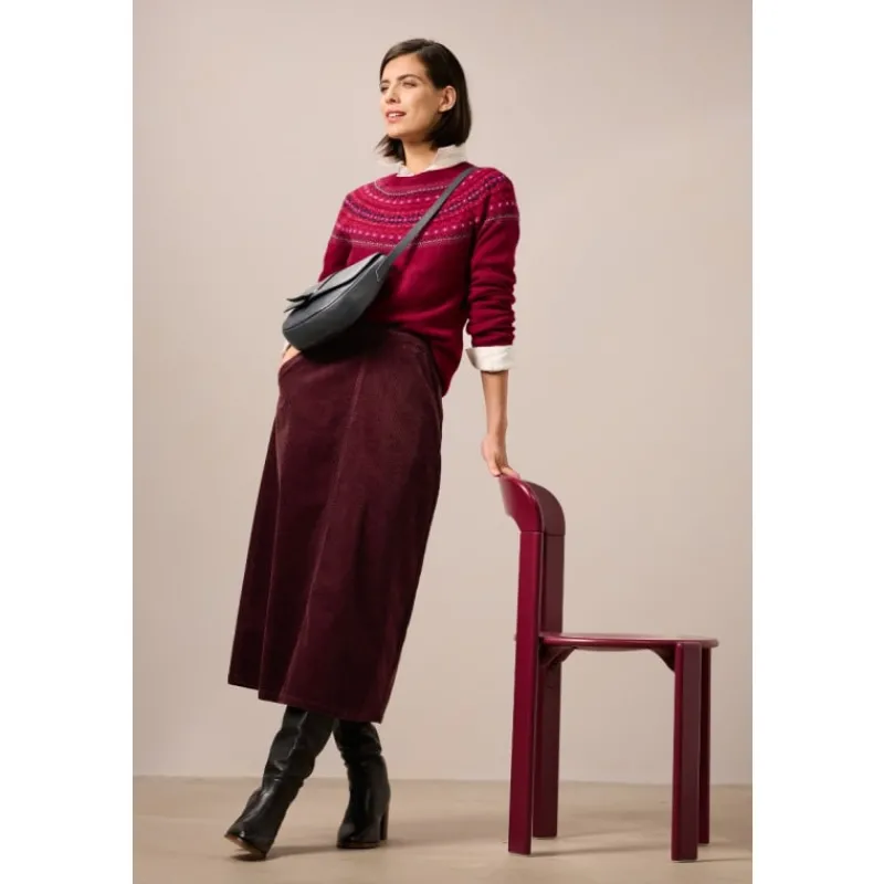 Window Wren Cord Midi Skirt-Seasalt Cornwall Outlet