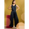 Winter Honeysuckle Satin Sleeveless Jumpsuit-Seasalt Cornwall Clearance